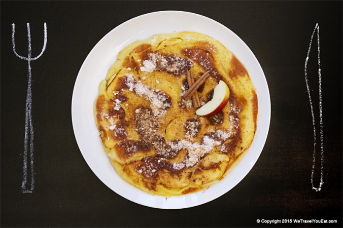 apfel pfannkuchen, galette aux pommes, gâteau aux pommes, recette allemande, dessert, plat sucré
